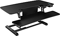 FlexiSpot EM7MA Metal Electric Sit-Stand Desk Converter, 19-3/4"H x 36"W x 16-5/16"D, Black