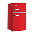 Frigidaire 2-Door Retro 3.2 cu ft Compact Bar Fridge with Freezer and Side Bottle Opener, Red 1 thumbnail image