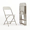 Flash Furniture Hercules Series Folding Chairs, Beige, Pack Of 4 Chairs 1 thumbnail image