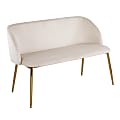 LumiSource Fran Bench, Gold/Cream