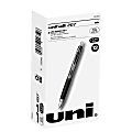 uni-ball® 207™ Retractable Fraud Prevention Gel Pens, Ultra Micro Point, 0.38 mm, Black Barrels, Black Ink, Pack Of 12