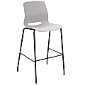 KFI Studios Imme Stacking Bar Stool, Light Gray/Black