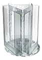 Azar Displays 3-Pocket Acrylic Revolving Trifold Brochure Holder, 8-1/4"H x 7"W x 7"D, Clear 1 thumbnail image