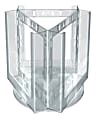 Azar Displays 3-Pocket Revolving Bifold Brochure Holder, 9"H x 9"W x 9"D, Clear 1 thumbnail image