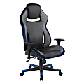 Office Star™ BOA II Gaming Chair, Dark Charcoal/Blue
