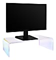 Realspace® Acrylic Monitor Stand, 4"H x 15"W x 7-1/2"D, Clear/Iridescent 1 thumbnail image