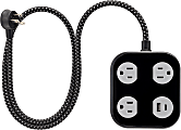 Cordinate ADAPT 82574 3-Outlet Surge Protector, 4' Cord, Black/Gray 1 thumbnail image