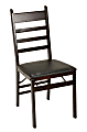 Cosco Ladder Back Folding Chairs, Black, Set Of 2
