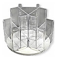 Azar Displays 2-Tier 6-Pocket Trifold Revolving Brochure Holder, 7"H x 11"W x 11"D, Clear 1 thumbnail image