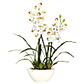 Nearly Natural 30"H Silk Cymbidium Flower Arrangement With Vase 1 thumbnail image