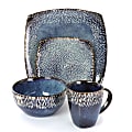 Meritage 16-Piece Stoneware Dinnerware Set, Blue/Silver 1 thumbnail image