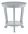 Powell Heller Side Table With Shelf, 24" x 22", Gray 1 thumbnail image