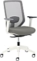 True Commercial Phoenix Mesh/Fabric Mid-Back Task Chair, Light Gray/Off-White