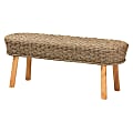bali & pari Denver Natural Seagrass & Acacia Wood Accent Bench, 17-3/4”H x 45-5/16”W x 14-13/16”D, Light Brown/Natural Brown 1 thumbnail image