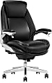 Serta® iComfort i6000 Ergonomic Bonded Leather High-Back Executive Chair, Black/Silver