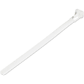 StarTech.com 100 Pack 6" Reusable Cable Ties - White Medium Releasable Nylon/Plastic Zip Ties Resealable Adjustable Network Cable Wraps UL 1 thumbnail image