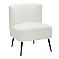 LumiSource Fran Sherpa Slipper Chair, White/Black 1 thumbnail image