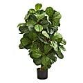 Nearly Natural Fiddle Leaf 42”H Artificial Tree With Pot, 42”H x 26”W x 24”D, Green 1 thumbnail image