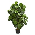 Nearly Natural Fiddle Leaf 42”H Artificial Tree With Pot, 42”H x 26”W x 24”D, Green