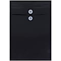 JAM Paper® Open-End Plastic Envelopes, Legal-Size, 9 3/4" x 14 1/2", Button & String Closure, Black, Pack Of 12 1 thumbnail image