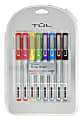 TUL® Fine Liner Felt-Tip Pen, Fine, 1.0 mm, Silver Barrel, Assorted Ink Colors, Pack Of 8 Pens