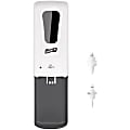 Genuine Joe 3-nozzle Touch-Free Dispenser - Automatic - 1.06 quart Capacity - Support 4 x C Battery - Touch-free, Lockable, Level Indicator, Site Window, Drip-free, Refillable - White - 1 Each 1 thumbnail image