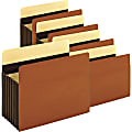 Pendaflex® Redrope Heavy-Duty Accordion File Pockets, 7" Expansion, Letter Size, Brown, Box Of 5 Pockets 1 thumbnail image