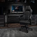 Flash Furniture X40 Gaming Chair With Fully Reclining Back And Arms, Black/Gray