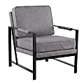 LumiSource Franklin Contemporary Armchair, Gray/Black 1 thumbnail image