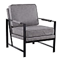 LumiSource Franklin Contemporary Armchair, Gray/Black