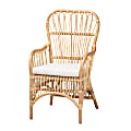 bali & pari Aya Rattan Armchair, White/Natural