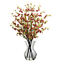 Nearly Natural 30"H Silk Cherry Blossoms Arrangement With Vase