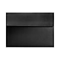 LUX Invitation Envelopes, A2, Gummed Seal, Black Satin, Pack Of 1,000