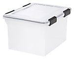 Iris® WeatherPro Storage File Box, Letter/Legal Size, 10 9/10" x 14 1/2" x 17 7/8", Clear 1 thumbnail image