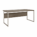 Bush® Business Furniture Hybrid 72"W x 36"D Computer Table Desk With Metal Legs, Modern Hickory, Standard Delivery 1 thumbnail image