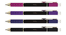 TUL® Retractable Gel Pens, Medium Point, 0.7 mm, Black Barrel, Assorted Ink Colors 1 thumbnail image