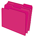 Office Depot® Color File Folders, Letter Size (8-1/2" x 11"), 3/4" Expansion, Dark Pink, Box Of 100
