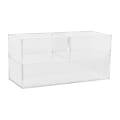 Martha Stewart Brody Stack & Slide Plastic Tray Office Desktop Organizers, 2"H x 3"W x 7-1/2"D, Clear, Set Of 3 Organizers 1 thumbnail image