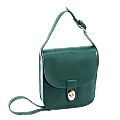 Parinda MAYA II Textured Faux Leather Crossbody Bag, 8" x 7 1/2" x 2", Green