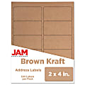 JAM Paper® Mailing Address Labels, Rectangle, 2" x 4", Brown Kraft, Pack Of 120 1 thumbnail image