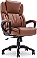 Serta Garret Ergonomic Bonded Leather High-Back Executive Chair, Cognac/Black