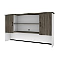 Bestar Norma Hutch, 40-7/16"H x 71"W x 12-1/2"D, Walnut Gray/White 1 thumbnail image
