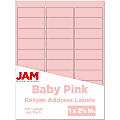 JAM Paper® Mailing Address Labels, Rectangle, 2 5/8" x 1", Baby Pink, Pack Of 120