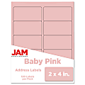 JAM Paper® Mailing Address Labels, Rectangle, 2" x 4", Baby Pink, Pack Of 120 1 thumbnail image