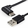 StarTech.com 1m 3ft USB to USB C Cable - Right Angle USB Cable - M/M - USB 2.0 Cable - Black 1 thumbnail image