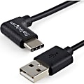StarTech.com 1m 3ft USB to USB C Cable - Right Angle USB Cable - M/M - USB 2.0 Cable - Black