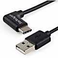 StarTech.com 1m 3ft USB to USB C Cable - Right Angle USB Cable - M/M - USB 2.0 Cable - Black