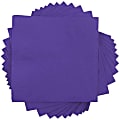 JAM PAPER Small Beverage Napkins - 5 x 5 - Purple - 40/Pack 1 thumbnail image