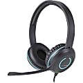 Cyber Acoustics AC-5002 Stereo Headset w/ Single Plug - Stereo - Mini-phone (3.5mm) - Wired - 20 Hz - 20 kHz - Over-the-head - Binaural - Supra-aural - Noise Cancelling, Uni-directional Microphone