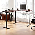 Bush Business Furniture Move 60 Series 60"W Height Adjustable L Shaped Standing Desk, Hansen Cherry/Black Powder Coat, Standard Delivery 1 thumbnail image